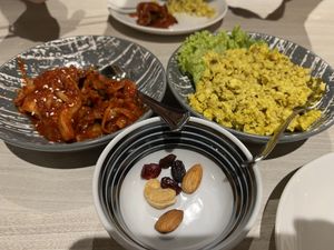 Eggs tofu and kimchi as starters!  at iVegan 爱素 - Thomson Plaza in Central Singapore