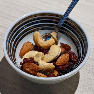 Welcome Snack: Mixed Nuts and Berries at iVegan 爱素 - Thomson Plaza in Central Singapore