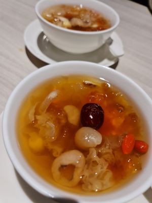Peach Gum dessert  ~7/10/22 at iVegan 爱素 - Thomson Plaza in Central Singapore
