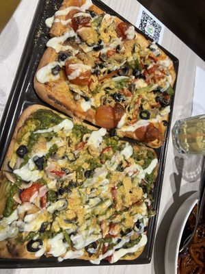 Mix and match pesto and bbq pizza 7/10   at iVegan 爱素 - Thomson Plaza in Central Singapore