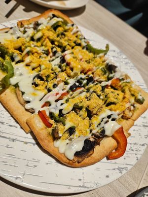 Pesto Pizza ~ 3/2/24 at iVegan 爱素 - Thomson Plaza in Central Singapore