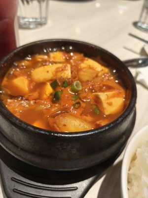 Kimchi Tofu Soup 🍲 Feb 25 at iVegan 爱素 - Thomson Plaza in Central Singapore