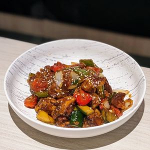 Vegan Sweet & Sour Lion Mane Mushroom at iVegan 爱素 - Thomson Plaza in Central Singapore