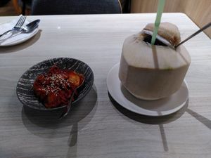 Kimchi and coconut at iVegan 爱素 - Thomson Plaza in Central Singapore