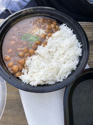 Chana masala vegetarian but can be made vegan as well! & gluten free!  at Vittle Vibes in Leander