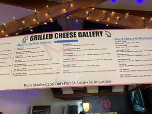 Menu January 2022  at The Grilled Cheese Gallery in St Augustine