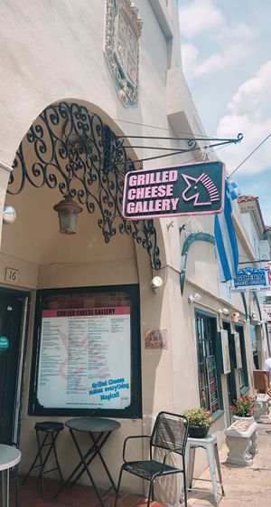 outside   at The Grilled Cheese Gallery in St Augustine