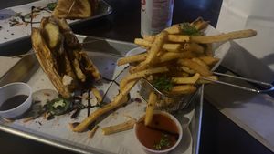 Vegan disco side of fries  at The Grilled Cheese Gallery in St Augustine
