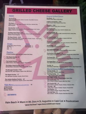   at The Grilled Cheese Gallery in St Augustine