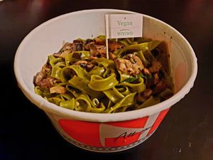 Mushroom Alfredo fettuccine at Vivino in Haifa