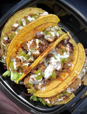 Walnut Burger Tacos at Fancy I Naturals in Pompano Beach