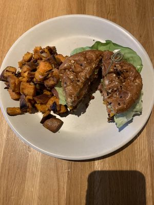 Veggie Roti ~ very tasty!  at Fancy I Naturals in Pompano Beach