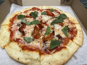 Classic Italian pizza  at Plantiful Superfoods in Kirkland