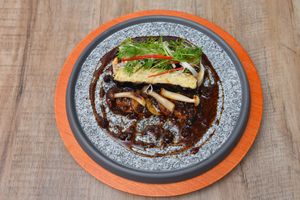 Grilled Vegan Fish at Vegan World Peace by Loving Hut in Reykjavik