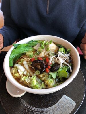 Wonton soup at Vegan World Peace by Loving Hut in Reykjavik