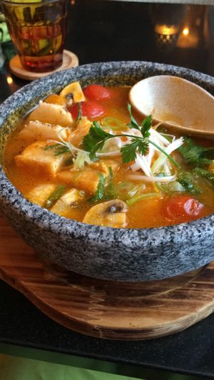 Vietnamese soup at Vegan World Peace by Loving Hut in Reykjavik