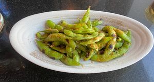 Edamame  at Vegan World Peace by Loving Hut in Reykjavik