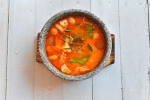 Tom Yum Koong at Vegan World Peace by Loving Hut in Reykjavik