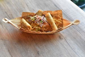 Spring Rolls at Vegan World Peace by Loving Hut in Reykjavik