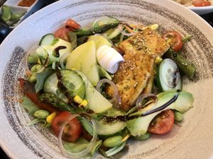 Salad at Vegan World Peace by Loving Hut in Reykjavik