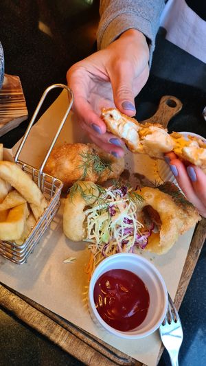 Cheese tofu croquete at Vegan World Peace by Loving Hut in Reykjavik