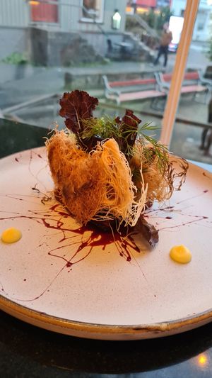 No shrimp kataifi at Vegan World Peace by Loving Hut in Reykjavik