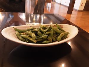 Edamame at Vegan World Peace by Loving Hut in Reykjavik