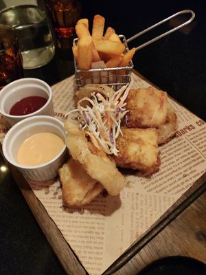 Tofu croquettes at Vegan World Peace by Loving Hut in Reykjavik