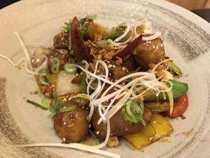 Vegan Chicken kungfao   at Vegan World Peace by Loving Hut in Reykjavik