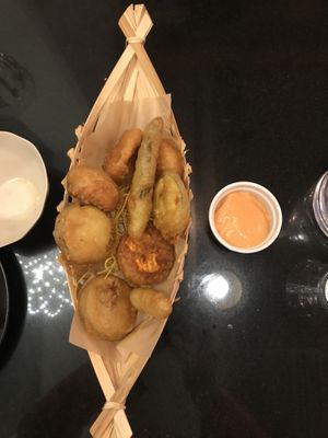 Vegetable tempura   at Vegan World Peace by Loving Hut in Reykjavik