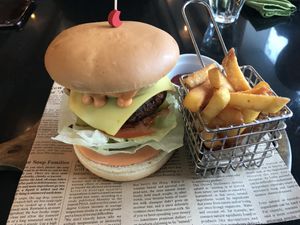 Burger at Vegan World Peace by Loving Hut in Reykjavik