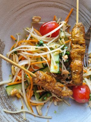 Papaya salad at Vegan World Peace by Loving Hut in Reykjavik