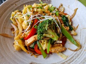 Chow mein at Vegan World Peace by Loving Hut in Reykjavik