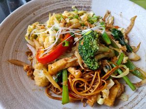 Chow mein at Vegan World Peace by Loving Hut in Reykjavik