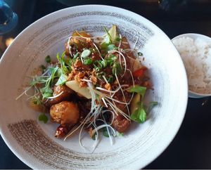 Chickn Kungpao at Vegan World Peace by Loving Hut in Reykjavik