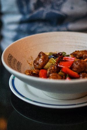 Chicken Kungpao. at Vegan World Peace by Loving Hut in Reykjavik