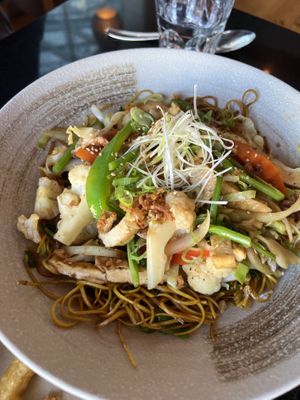 Chow mein at Vegan World Peace by Loving Hut in Reykjavik