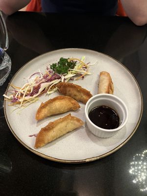 Vegetable gyoza  at Vegan World Peace by Loving Hut in Reykjavik