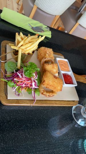 Fried tofu   at Vegan World Peace by Loving Hut in Reykjavik