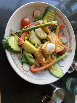 Tofu salad  at Vegan World Peace by Loving Hut in Reykjavik