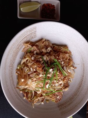 Pad thai at Vegan World Peace by Loving Hut in Reykjavik