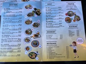 Menu at Vegan World Peace by Loving Hut in Reykjavik