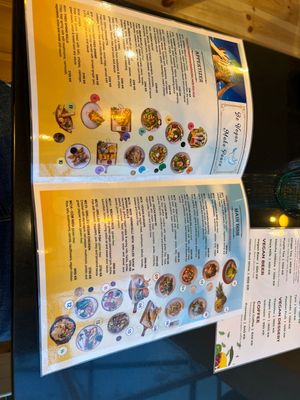 Menu as of September 2023  at Vegan World Peace by Loving Hut in Reykjavik