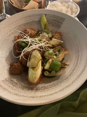 Vegan chicken at Vegan World Peace by Loving Hut in Reykjavik