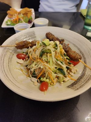 Vegan papaya salad at Vegan World Peace by Loving Hut in Reykjavik