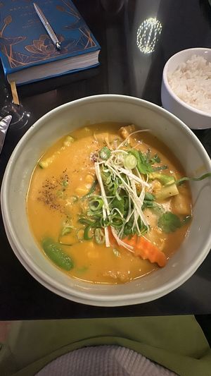 Yellow curry 🥰 #Veganuary at Vegan World Peace by Loving Hut in Reykjavik