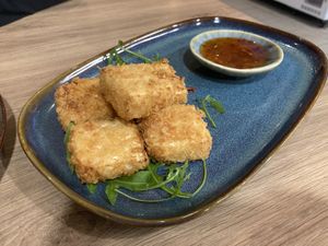Tofu - breaded and fried  #Veganuary at Vegan World Peace by Loving Hut in Reykjavik