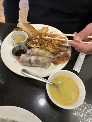 Buffet food  at Vegan World Peace by Loving Hut in Reykjavik