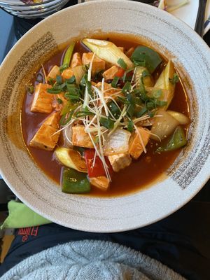 Mapo tofu  at Vegan World Peace by Loving Hut in Reykjavik