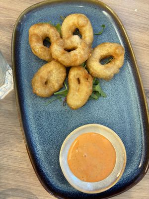 Vegan calamari  at Vegan World Peace by Loving Hut in Reykjavik